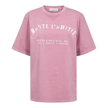 Haute L' Amitié - Noma Acid Curve Studio Tee - Pink Acid Wash